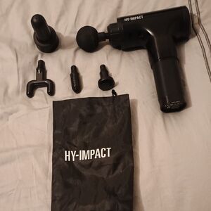 Black Massage Gun W/ Accessories And Carry Bag. NEVER USED!!